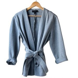J. Crew Gray belted cardigan